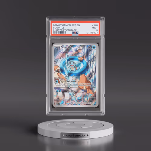 2024 Pokémon Scr EN-Stellar Crown #148 Squirtle - Illustration Rare (PSA 9 MINT)