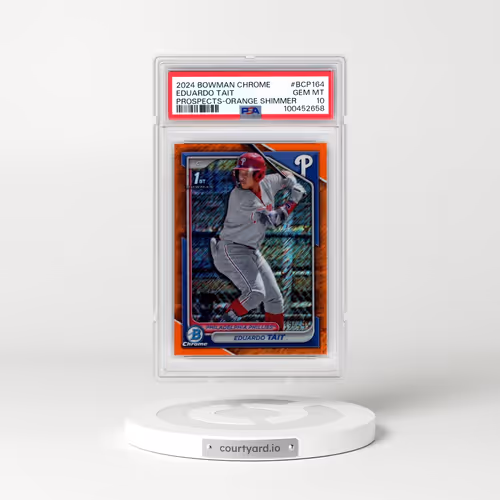 2024 Bowman Chrome Prospects #BCP164 Eduardo Tait - Orange Shimmer (PSA 10 GEM MINT)