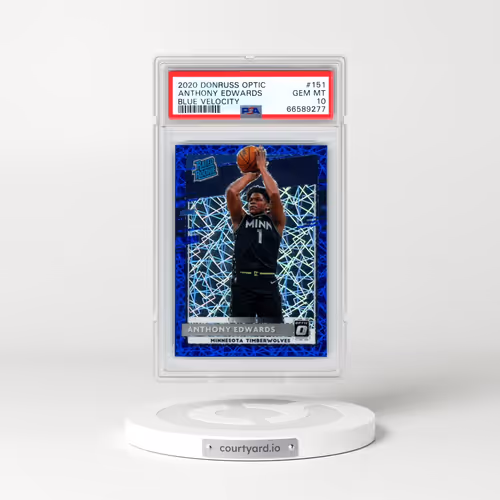 2020 Panini Donruss Optic #151 Anthony Edwards - Blue Velocity (PSA 10 GEM MINT)
