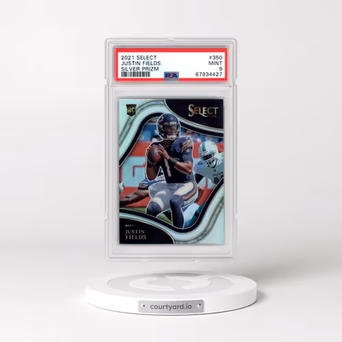 2021 Panini Select #350 Justin Fields - Silver Prizm (PSA 9 MINT)