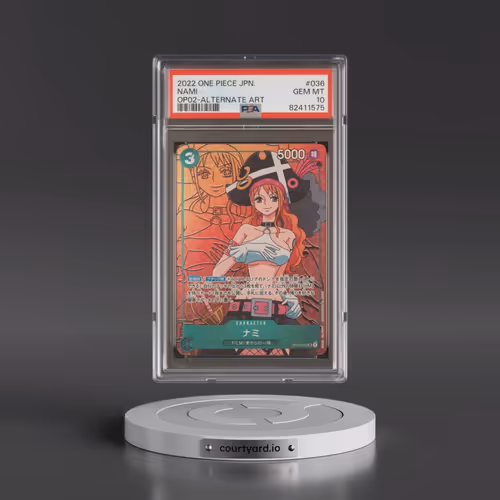 2022 One Piece Japanese OP02-Paramount War #036 Nami - Alternate Art (PSA 10 GEM MINT)
