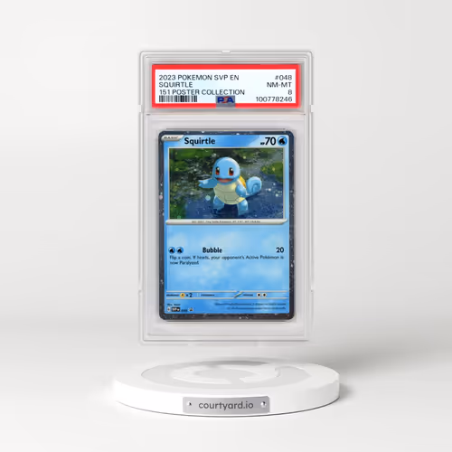 2023 Pokémon Svp EN-SV Black Star Promo #048 Squirtle - 151 Poster Collection (PSA 8 NM-MT)