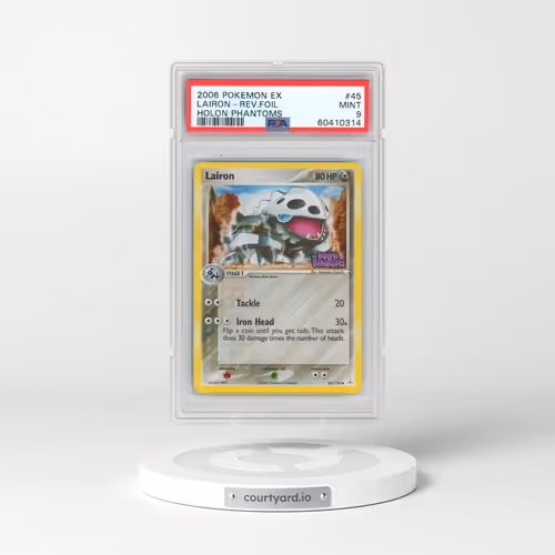2006 Pokémon EX Holon Phantoms #45 Lairon - Reverse Foil (PSA 9 MINT)