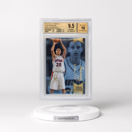 2014 SP Authentic Flair Showcase Row 1 Autographs #126 Stephen Curry/E (BGS 9.5 GEM MINT)