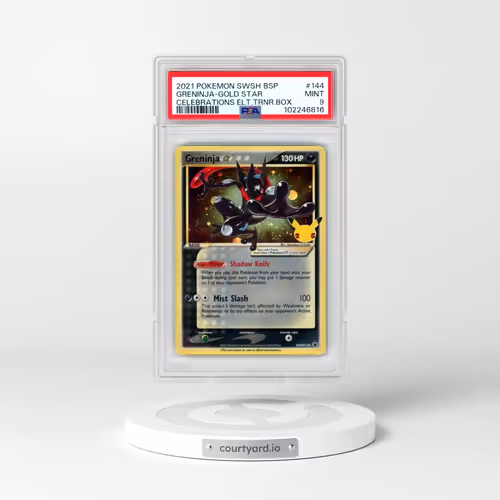 2021 Pokémon Swsh Black Star Promo #144 Greninja-Gold Star - Celebrations Elite Trainer Box (PSA 9 M