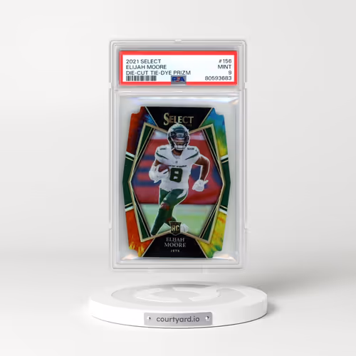 2021 Panini Select #156 Elijah Moore - Die-Cut Tie-Dye Prizm (PSA 9 MINT)
