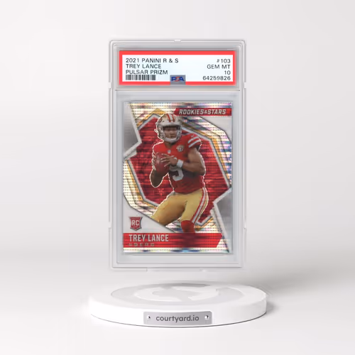 2021 Panini Rookies & Stars #103 Trey Lance - Pulsar Prizm (PSA 10 GEM MINT)
