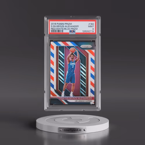 2018 Panini Prizm #184 Shai Gilgeous-Alexander - Red/White/Blue Prizm (PSA 9 MINT)