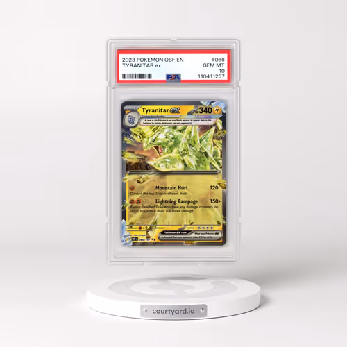 2023 Pokémon Obf EN-Obsidian Flames #066 Tyranitar EX - Holo (PSA 10 GEM MINT)