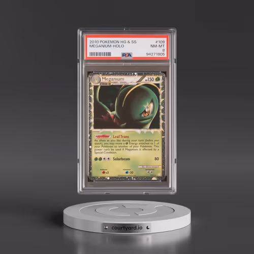 2010 Pokémon Heartgold & Soulsilver #109 Meganium - Holo (PSA 8 NM-MT)