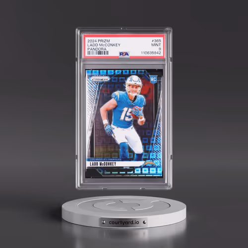 2024 Panini Prizm #365 Ladd McConkey - Pandora (PSA 9 MINT)