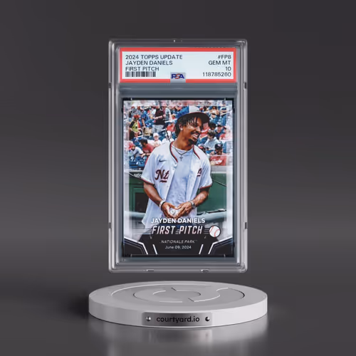 2024 Topps Update First Pitch #FP8 Jayden Daniels (PSA 10 GEM MINT)