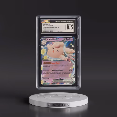 2023 Pokémon Obf EN-Obsidian Flames #082 Clefable EX - Holo (CGC 8.5 NM-MT+)