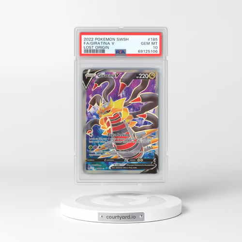 2022 Pokémon Sword & Shield Lost Origin #185 Giratina V - Holo Full Art (PSA 10 GEM MINT)