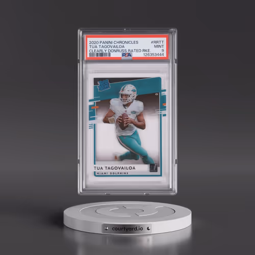 2020 Panini Chronicles Clearly Donruss Rated Rookies #RRTT Tua Tagovailoa (PSA 9 MINT)