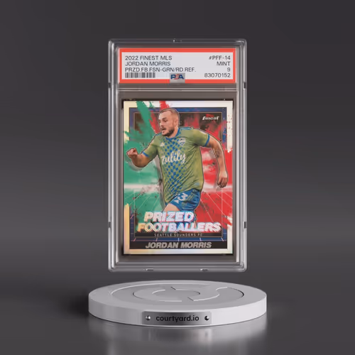 2022 Topps Finest MLS Prized Footballers Fusion #PFF-14 Jordan Morris - Green/Red Refractor (PSA 9 M