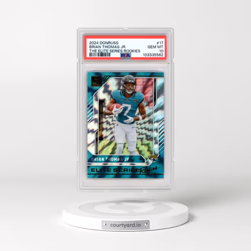 2024 Panini Donruss the Elite Series Rookies #17 Brian Thomas Jr. (PSA 10 GEM MINT)