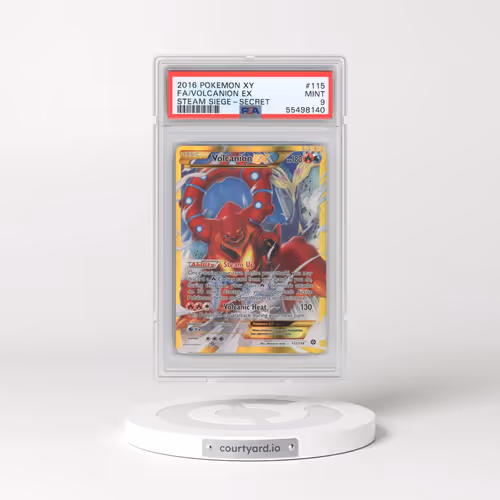 2016 Pokémon XY Steam Siege #115 Volcanion EX - Holo Full Art Secret (PSA 9 MINT)