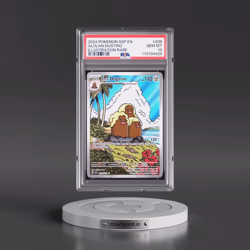 2024 Pokémon Ssp EN-Surging Sparks #208 Alolan Dugtrio - Illustration Rare (PSA 10 GEM MINT)