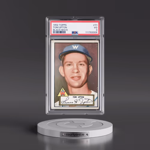 1952 Topps #71 Tom Upton - Black Back (PSA 3 VG)