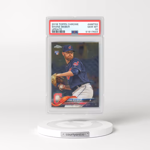 2018 Topps Chrome Update #HMT59 Shane Bieber (PSA 10 GEM MINT)