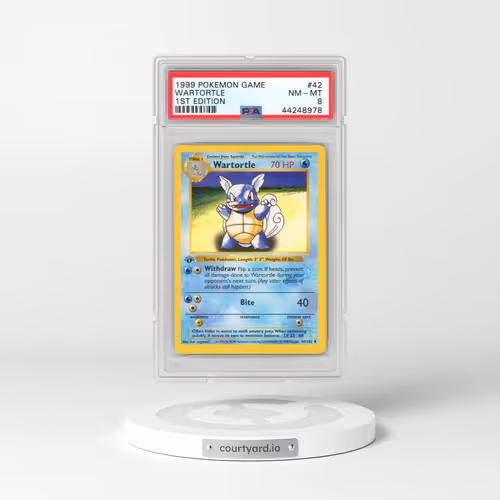 1999 Pokémon Game #42 Wartortle - 1st Edition (PSA 8 NM-MT)