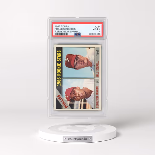 1966 Topps #254 Phillies Rookies - F.Jenkins/B.Sorrell (PSA 4 VG-EX)