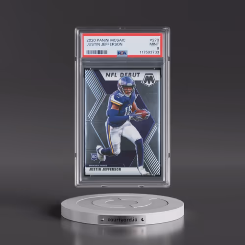 2020 Panini Mosaic #270 Justin Jefferson (PSA 9 MINT)