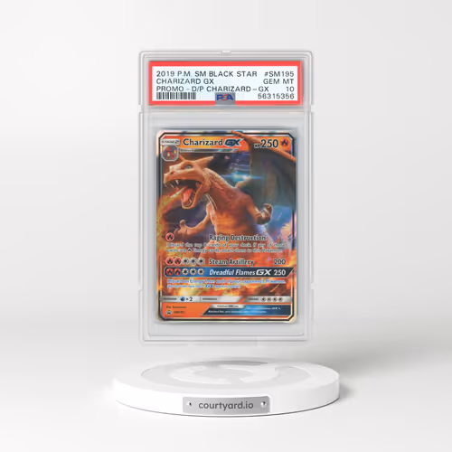 2019 Pokémon SM Black Star Promo #SM195 Charizard GX - Holo Detective Pikachu Charizard-GX (PSA 10 GEM MINT)