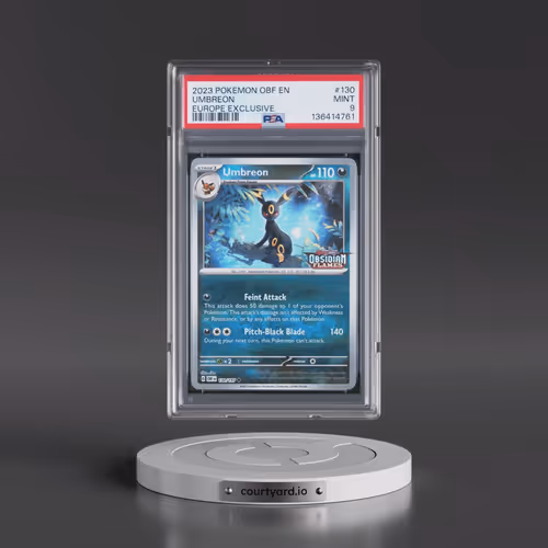 2023 Pokémon Obf EN-Obsidian Flames #130 Umbreon - Europe Exclusive (PSA 9 MINT)