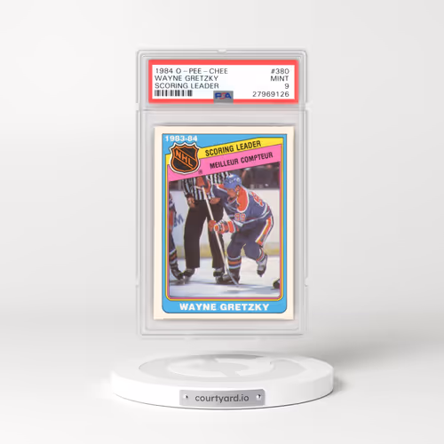 1984 O-Pee-Chee #380 Wayne Gretzky - Scoring Leader (PSA 9 MINT)
