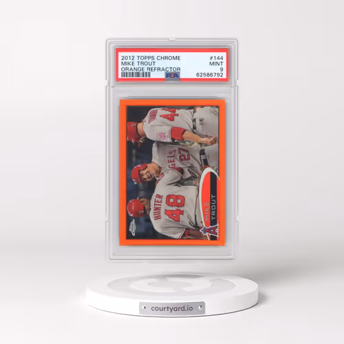 2012 Topps Chrome #144 Mike Trout - Orange Refractor (PSA 9 MINT)