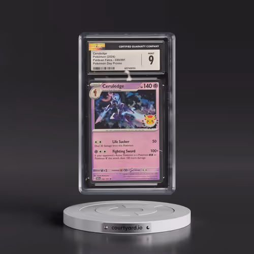 2024 Paldean Fates - PAF EN #040/091 Ceruledge - Pokémon Day Promo (Cosmos Holo) (CGC 9 MINT)