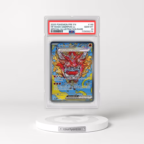 2025 Pokémon Pre EN-Prismatic Evolutions #148 Hearthflame Mask Ogerpon EX - Holo Special Illustration Rare (PSA 10 GEM MINT)