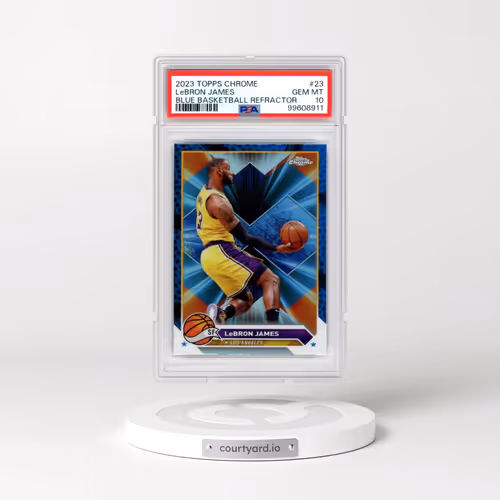 2023 Topps Chrome #23 LeBron James - Blue Basketball Refractor (PSA 10 GEM MINT)