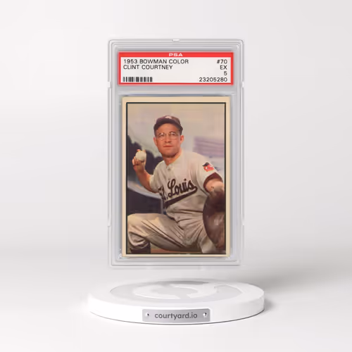 1953 Bowman Color #70 Clint Courtney (PSA 5 EX)