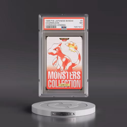 1996 Pokémon Bandai Carddass Vending #5 Charmeleon (PSA 7 NM)