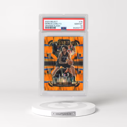 2023 Panini Select #76 Dereck Lively II - Orange Flash (PSA 10 GEM MINT)