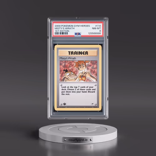 2000 Pokémon Gym Heroes #114 Misty's Wrath - 1st Edition (PSA 8 NM-MT)