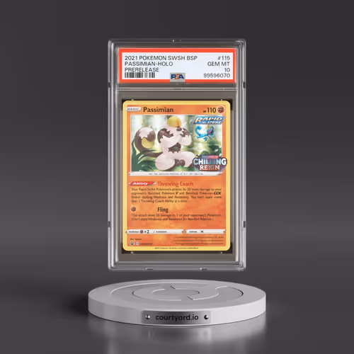 2021 Pokémon Swsh Black Star Promo #115 Passimian - Holo Prerelease (PSA 10 GEM MINT)