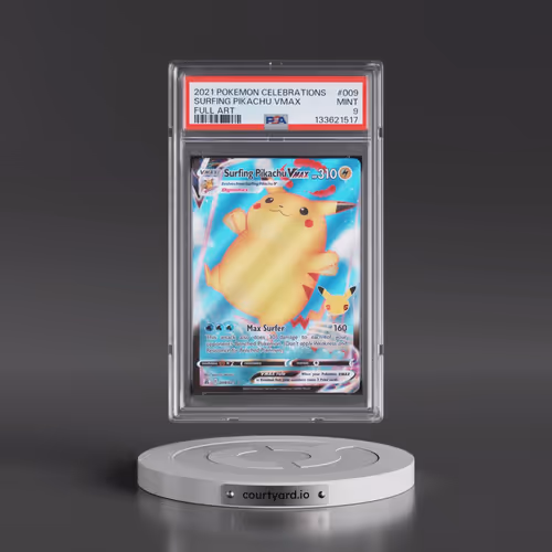 2021 Pokémon Celebrations #009 Surfing Pikachu Vmax - Full Art (PSA 9 MINT)