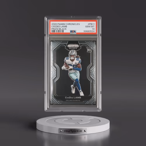 2020 Panini Chronicles Prizm Black #PB11 Ceedee Lamb (PSA 10 GEM MINT)
