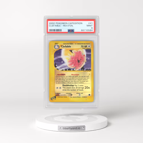 2002 Pokémon Expedition #41 Clefable - Reverse Foil (PSA 9 MINT)