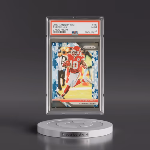 2018 Panini Prizm #103 Tyreek Hill - Camo Prizm (PSA 9 MINT)