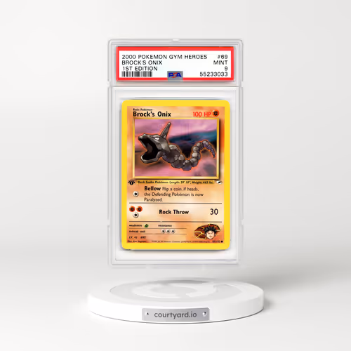 2000 Gym Heroes #69 Brock's Onix - 1st Edition (PSA 9 MINT)
