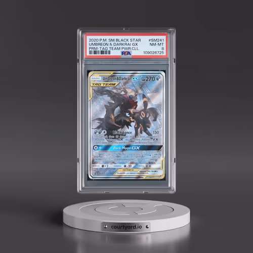 2020 Pokémon SM Black Star Promo #SM241 Umbreon & Darkrai GX - Holo Tag Team Powers Collection (PSA