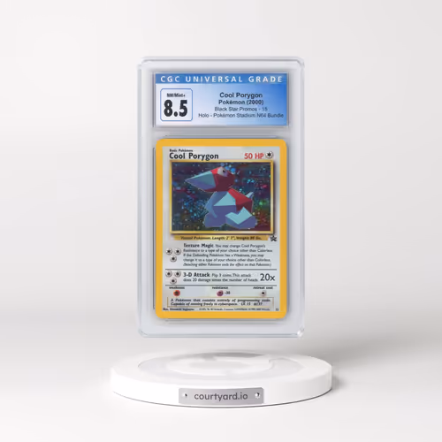 1999 Black Star Promos #15 Cool Porygon - Pokémon Stadium N64 Bundle (Holo) (CGC 8.5 NM-MT+)
