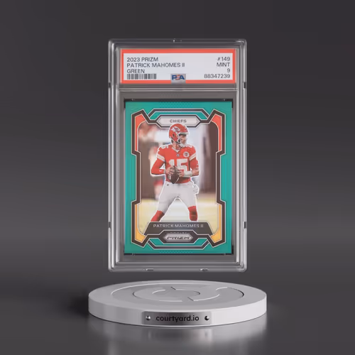 2023 Panini Prizm #149 Patrick Mahomes II - Green Prizm (PSA 9 MINT)