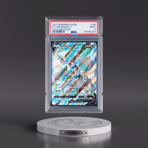 2021 Pokémon Sword & Shield Evolving Skies #168 Trevenant V - Holo Full Art (PSA 9 MINT)