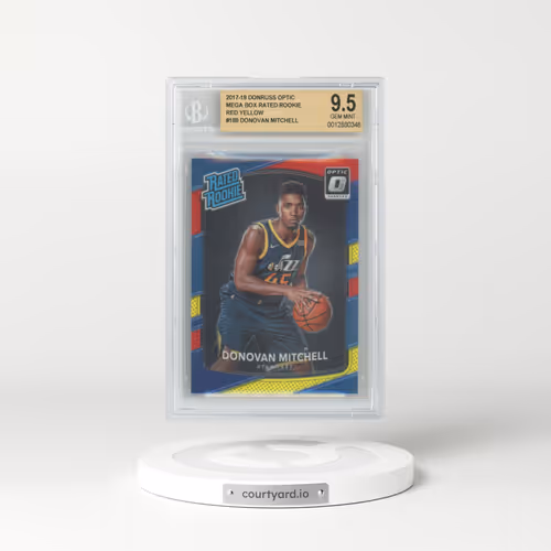2017 Panini Donruss Optic #188 Donovan Mitchell - Red/Yellow (BGS 9.5 GEM MINT)